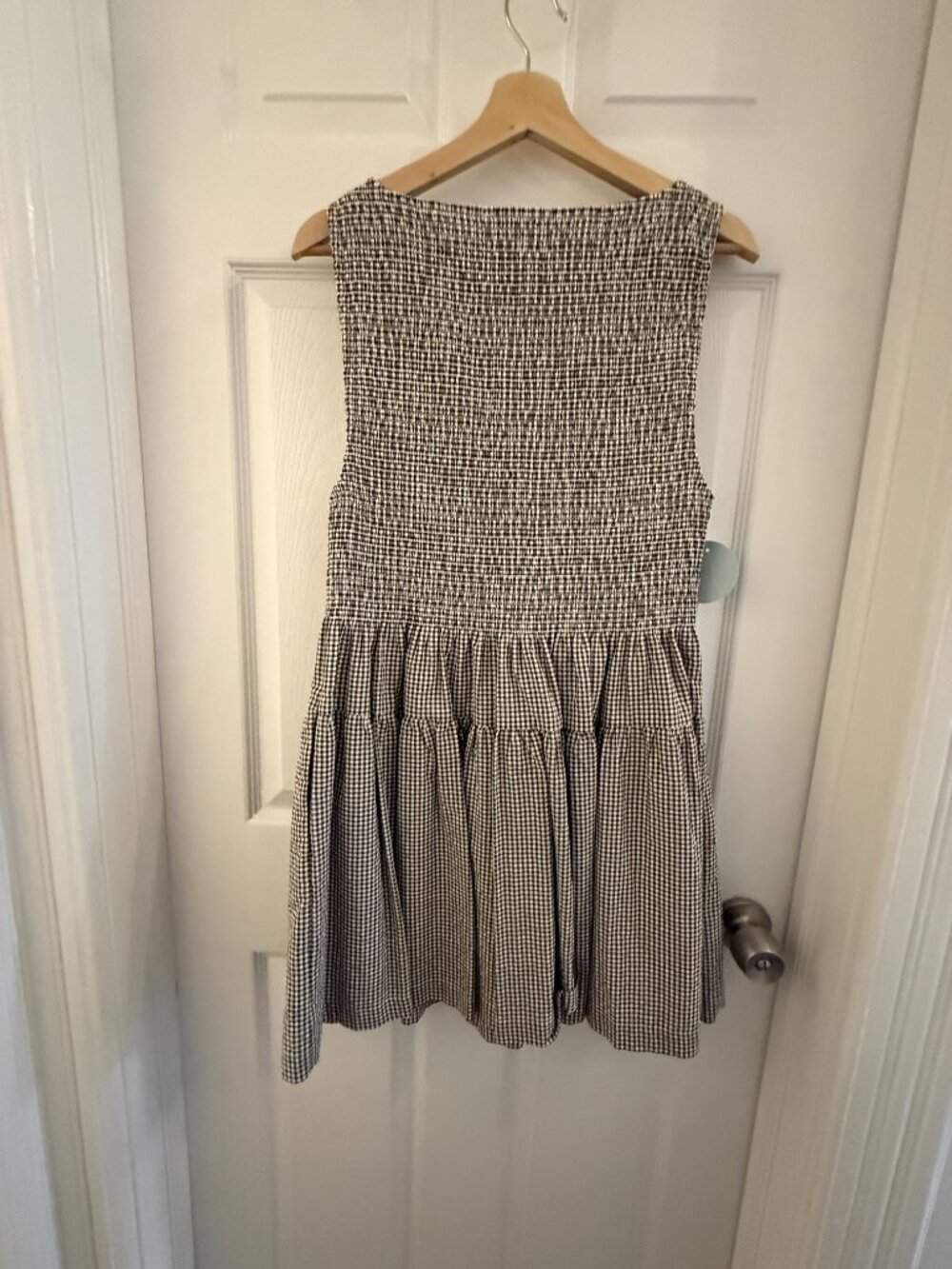 (NWT) Hill House Home Cosima Mini Nap Dress in Chocolate Gingham - Picture 6 of 6